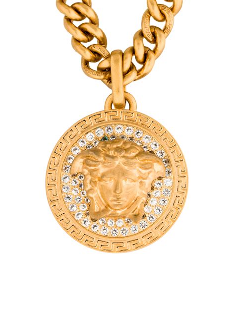 Versace Medusa Pendant Necklace .